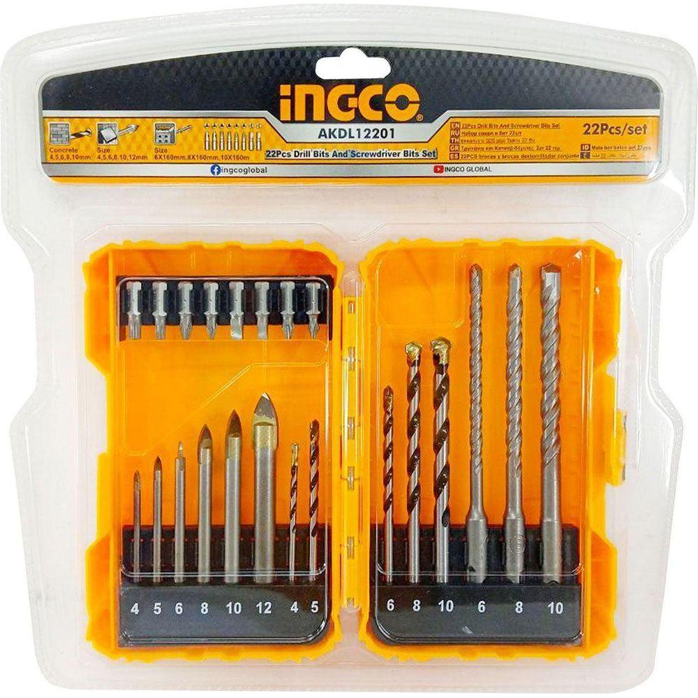 Ingco AKDL12201 22pcs Drill Bit and Screwdriver Bit Set - KHM Megatools Corp. Ingco AKDL12201 22pcs Drill Bit and Screwdriver Bit Set - KHM Megatools Corp.